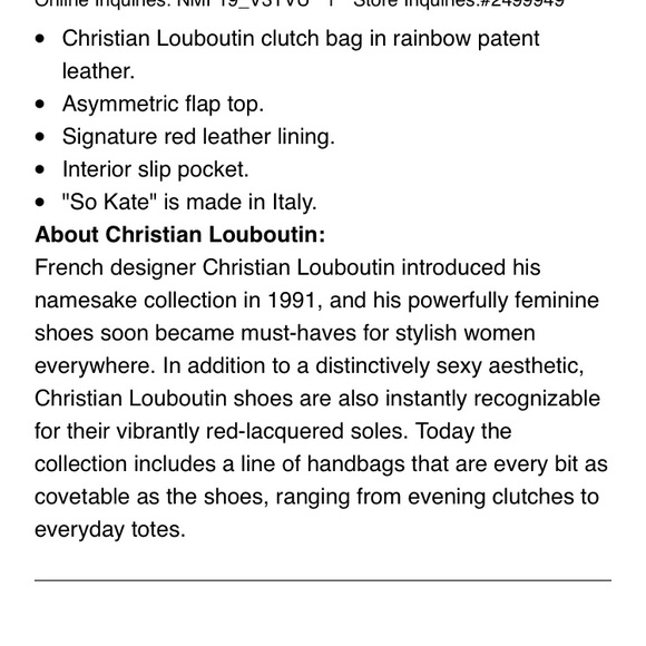 NWT Christian Louboutin So Kate Baguette Clutch - Picture 4 of 8